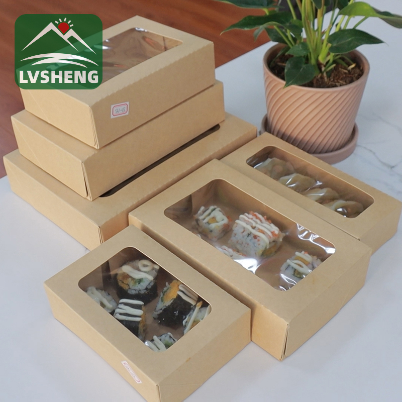Nové produkty z továrny Xiamen Lvsheng -sushi Togo Box s čistým oknem