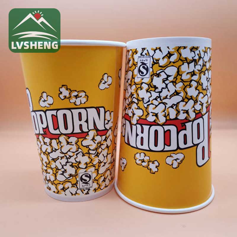 Biologicky rozložitelný kbelík na papír popcorn