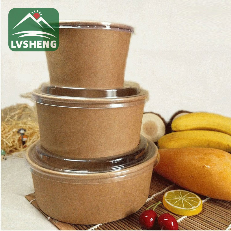 Kraft Paper Bowls s víkem